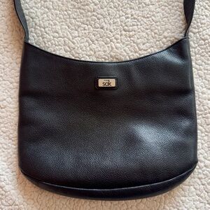 The Sak Black Pebbled Leather Shoulder Bag